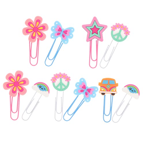 GALPADA 10stücke Vintage Hippy Büroklammern Kreative Farbige Papierklammern Als Lesezeichen Für Schule Und Büro Vielseitige Dokumentenklammern Für Junge Mädchen Und Erwachsene von GALPADA