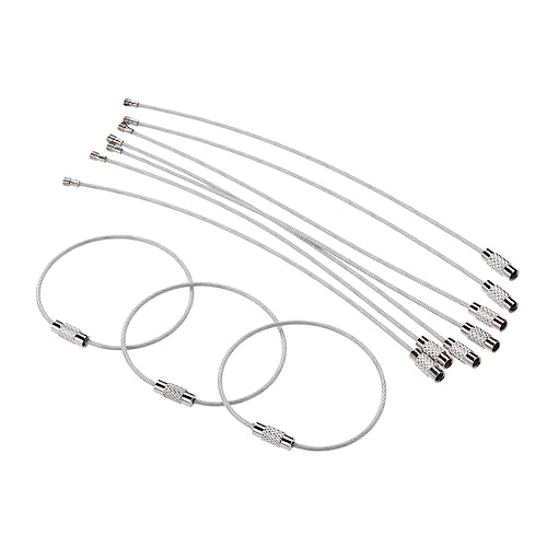 GALPADA 10stücke Schlüsselanhänger Aus Edelstahldrahtkette Gepäckanhänger Schlüsselringe Mit Stahldrahtschlaufe Silber Hochleistungsdrahtringe Für Schlüssel Und Id-Tag-Halter von GALPADA
