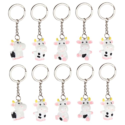 GALPADA Kuh Tier Spielzeug Schlüsselanhänger Legierung Schlüssel Ornament Tasche Ornament Kuh Themen Auto von GALPADA