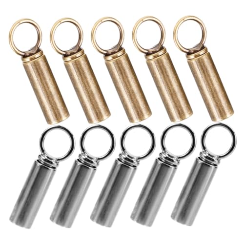 GALPADA 10st Zubehör Für Knopfanhänger Kordelstopper Mit Kordelzug Hut Zubehör Kordelseilschlösser Befestigungselement Kabelendkappen Säulenseilbefestigung Schnur-endstopper Zinklegierung von GALPADA