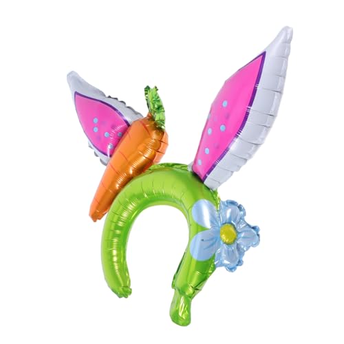 GALPADA 10stücke Aufblasbare Hasenohren Haarreif Aluminiumfolie Party Deko Für Junge Mädchen Niedliche Osteraccessoires Für Fotostative Und Themen-events von GALPADA