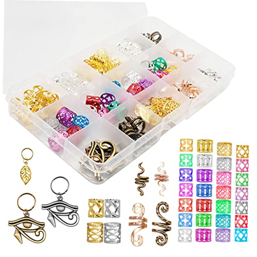 GALPADA 116 Stück Teiliges Dreadlocks Zubehörset Haarverzierungen Schmuck für Zöpfe Dreadlock Charms für Stilvolle Frisuren für Partys und Besondere Anlässe von GALPADA
