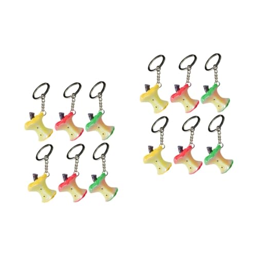 GALPADA 12 STK Apfel Schlüsselanhänger bescherung Weihnachten geldgeschenke Weihnachten Handtaschenanhänger Schlüsselanhängerhalter Schlüsselbund Schlüsselringe Kern-Schlüsselanhänger von GALPADA