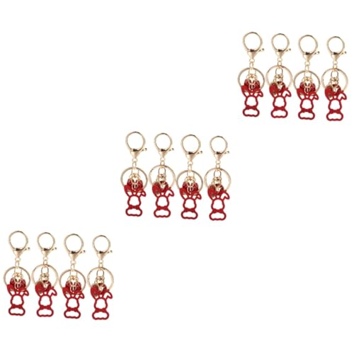 GALPADA 12 STK Jahr des Kaninchenschlüsselbundes Hasen Hasen zubehör Sternzeichen Hase Schlüsselanhänger Glücksschlüsselanhänger Schlüsselringe Entzückender Schlüsselanhänger von GALPADA