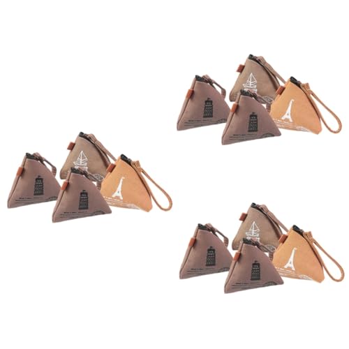 GALPADA 12stücke Dreidimensionaler Pyramideneffekt Geldbeutel Aus Canvas Für Frauen Zur Aufbewahrung Von Münzen Geldscheinen Und Schlüsseln Zufälliger Stil von GALPADA