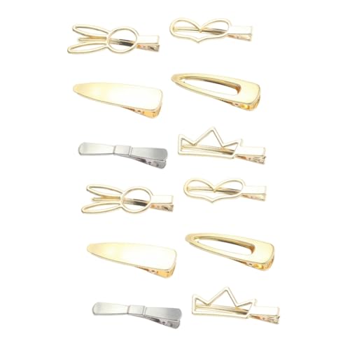 GALPADA Haarclips 12 Stk Haarspangen aus haar spangen Haarklammer haarschmuck Haarnadeln Frauen Haarnadel Tiara legiertes Haar Clips kalter Wind Entenschnabel-Clip Kopfbedeckung Klipp von GALPADA