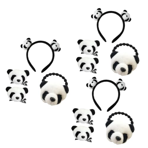 GALPADA 12stücke Teiliges Panda Haarschmuck Süße Panda Haarband Und Clips Für Partys Cosplay Geburtstagsfeiern Weiche Materialien Leicht Und Tragbar Für Mädchen Und Fotografie von GALPADA