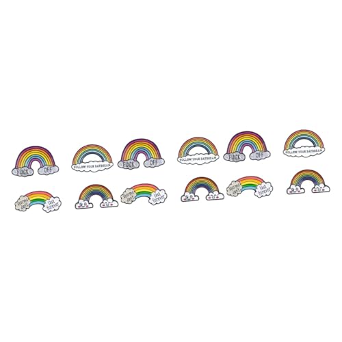 GALPADA 12 Stk Regenbogen wolke Corsage Cartoon-Regenbogen-Brosche Rucksack geschenketueten weihnachten geschenke für weihnachten Tasche Abzeichen Brosche Regenbogen-Abzeichen-Brosche von GALPADA