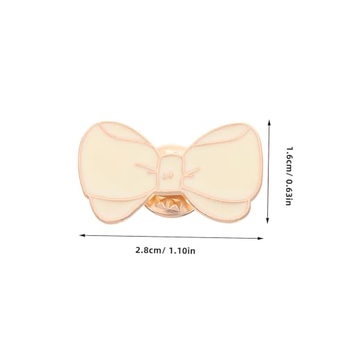 GALPADA 12 Stück Schleifen Brosche Abzeichen Brosche Schalnadel Anzug Reversnadel Anstecknadel Für Rucksäcke Frauen Reversnadel Hut Beige Zinklegierung von GALPADA