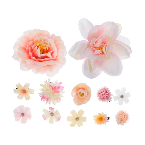 GALPADA 12stücke Blumenhaarspangen Für Damen Aus Böhmischer Spitze Dekorative Blumenspangen Für Hochzeit Und Festival Leichte Und Bequeme Haarclips von GALPADA