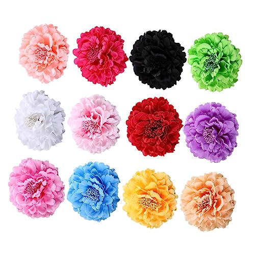 GALPADA 12st Frauen Haarnadeln Pfingstrose Haarschmuck Blumenclips Aus Seide Blumenhaar Haarnadel Hawaiianische Haaraccessoires Rosen-haarschmuck Rosenbrosche Stoff Die Blumen Urlaub von GALPADA