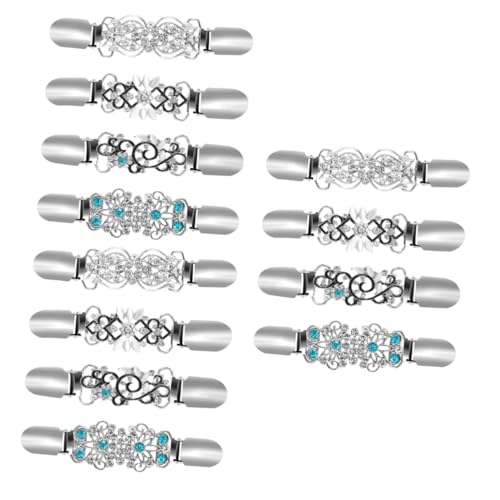 GALPADA 12St Spann klemme Pulloverklammern für Damenbekleidung Retro-Hemden-Clips cardigan clip schalclip roststop Blusen für Damen Kleiderclips aus Legierung Cardigan-Clips Ferrolegierung von GALPADA