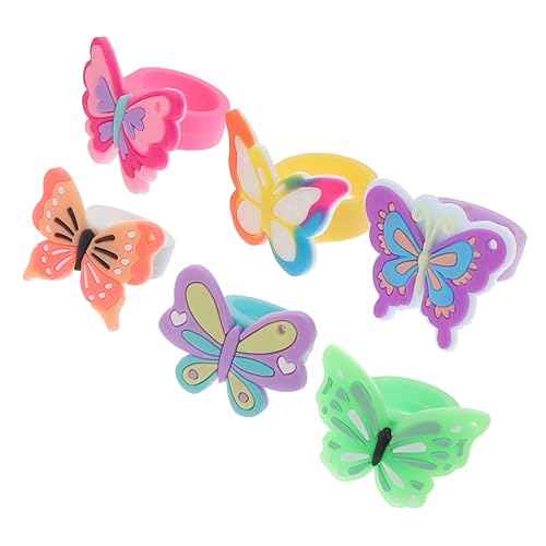 GALPADA 12Stücke Schmetterlingsringe für Dekorative Ringe Langlebiges Partygeschenk und Mitgebsel für Geburtstagsfeiern von GALPADA