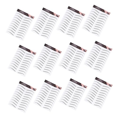 GALPADA 12blätter Augenbrauen Aufkleber Kosmetik Falsche Augenbrauen Haarähnliche Transfer Aufkleber Imitieren von GALPADA