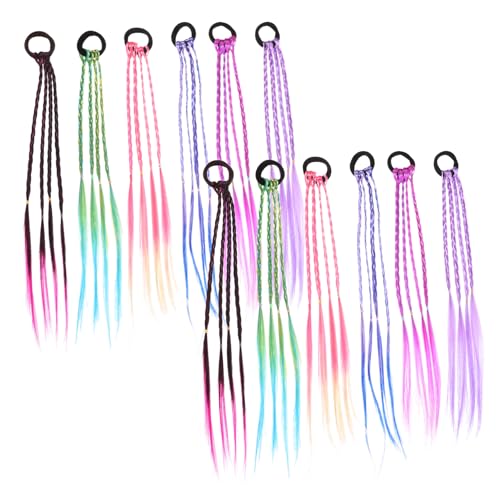 GALPADA 12stücke Pferdeschwanzverlängerung Geflochten Haarverlängerungen Für Zöpfe Bunte Extensions Aus Hitzebeständiger Seide Diy Haaraccessoires Für Mädchen Und Frauen von GALPADA