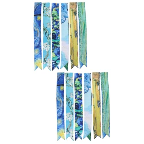 GALPADA 12stücke Teiliges Damen Seidenschal Für Hals Haar Und Handtasche Imitationsseide Und Atmungsaktiv Geschenkidee Für Zu Festen Und Anlässen von GALPADA