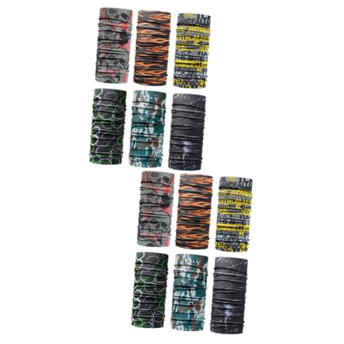 GALPADA 12stücke Teiliges Multifunktionale Sportkopfbedeckungen Nahtlos Und Elastisch Für Joggen Radfahren Yoga Und Outdoor-aktivitäten Unisex Verschiedenen Mustern von GALPADA