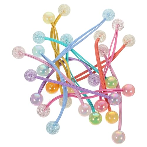 GALPADA 14 Stck Teiliges Haargummi mit Doppelkugeln Elastische Ponytail Halter für Mädchen Bunte Dehnbare Haargummis für Dickes und Dünnes Haar Dekorative Niedliche Haarbänder für Alltag von GALPADA