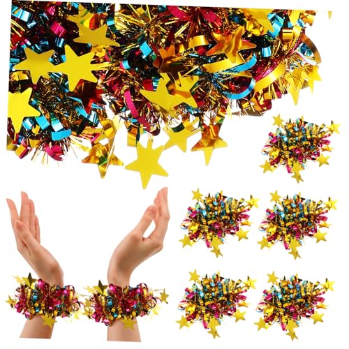 GALPADA 14 Stück Cheerleading Pom Poms Glänzende Handgelenk pompons Glitzernde Performance Requisiten Angenehm Komfortabel Robust Für Tanz Sport Veranstaltungen von GALPADA