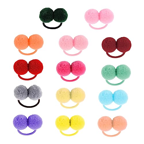GALPADA 14 Stück Kinder Haargummis Plüsch Ball Haarband Elastisch Vielseitig Für Mädchen Für Schule Feiern Accessoires von GALPADA