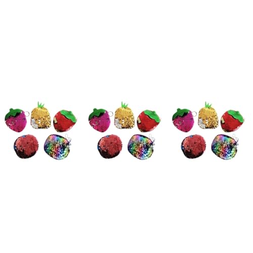 GALPADA 15stücke Teiliges Frucht-Sequin-münzbeutel Für Frauen Stilvolle Kleine Geldbörse Für Mädchen Für Schule Shopping Und Reisen Leicht Und Langlebig von GALPADA