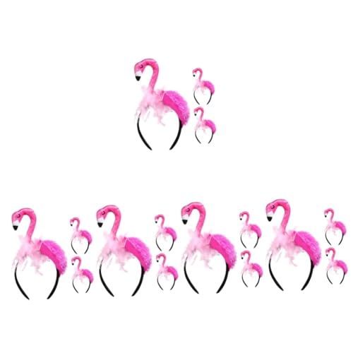 GALPADA 15 Stk Flamingo-stirnband Flamingo-zubehör Chucky Kostüm Für Kinder Hawaiianischer Partychef Bopper Flamingo-hut Tropische Stirnbänder Haarschmuck Haarteil Samt Hautpflege Fräulein von GALPADA