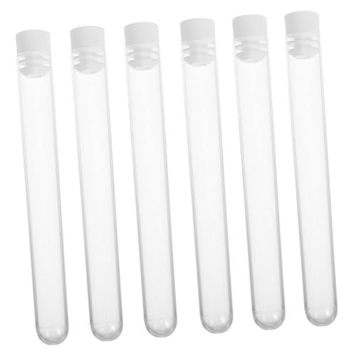 GALPADA 15 Stück Durchsichtige Reagenzgläser aus Kunststoff für Wimpernbürsten Tragbare Make Up Pinselhalter für Unterwegs Aufbewahrung von Augenbrauenpinseln und Mascara Pinseln von GALPADA