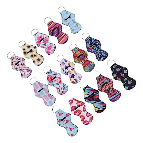 GALPADA 15stücke Teiliges Neopren Schlüsselanhänger Mit Lippenstift Tragbare Tasche Für Lippenstift Gemischten Farben Für Reisen Und Unterwegs GALPADA 15stücke Teiliges Neopren Schlüsselanhänger Mit Lippenstift Tragbare Tasche Für Lippenstift Gemischten Farben Für Reisen Und Unterwegs von GALPADA