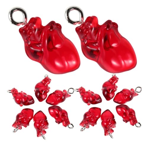 GALPADA 15 Stück Teiliges Herz Anhänger für Schmuck Basteln Gothic Halloween DIY Charms für Armbänder Ohrringe und Halsketten Dunkle Leicht und Vielseitig für Party Deko und Alltagsmode von GALPADA