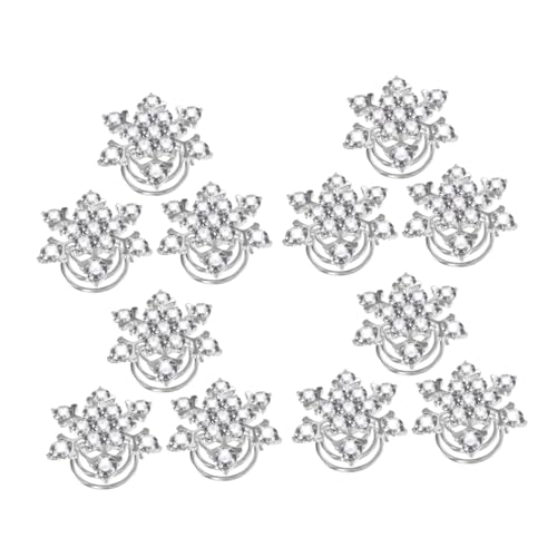 GALPADA 15stücke Haarnadeln Mit Schneeflockenmotiv Und Strasssteinen Spiral-clips Aus Metall Für Hochzeiten Partys Und Besondere Anlässe von GALPADA
