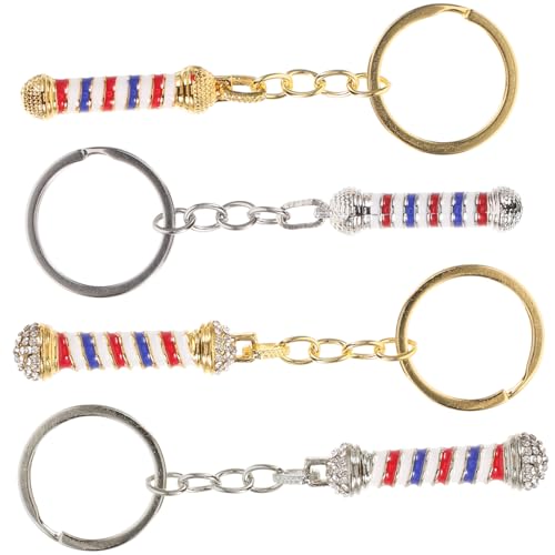 GALPADA 16stücke Modischer Schlüsselanhänger Für Friseure Leuchtendes Werkzeug Mit Scheren Und Drehlicht-Design Erhältlich Gold Und Weiß Bohrung Für Barber Shops von GALPADA