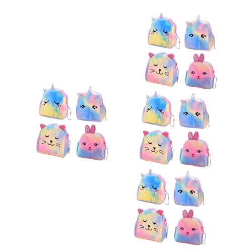 GALPADA 16stücke Cartoon Einhorn Münzgeldbörse Mini Plüschtiere Für Jungen Praktische Aufbewahrung Kreative Tierdesigns Taschen Und von GALPADA