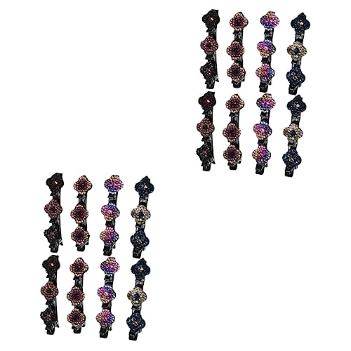 GALPADA 16 Stk Faule Haarnadel Haarspangen Für Damen Frauen Haare Mittlere Haarspange Haarschmuck Für Kinder Geflochtene Haarspangen Kunststoff Strasssteine Die Faulen Fräulein von GALPADA