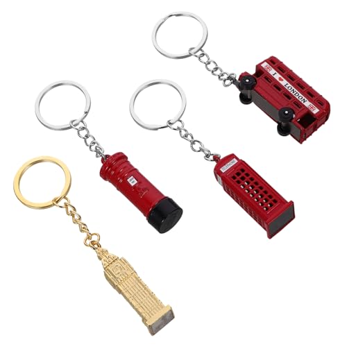 GALPADA Schlüssel Anhänger London 16 Stück Souvenir Schlüsselanhänger London Bus Modell Souvenir Schlüsselanhänger Flagge von GALPADA