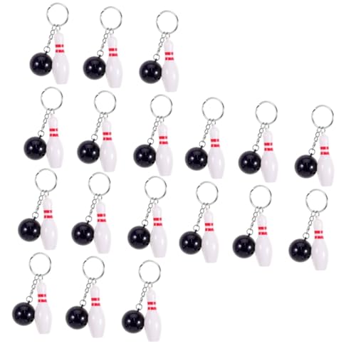 GALPADA 18stücke Bowling Schlüsselanhänger Bowling Charm Schlüsselbund Für Sport-Events Und Partys Mitgebsel Für Geburtstagsfeiern von GALPADA