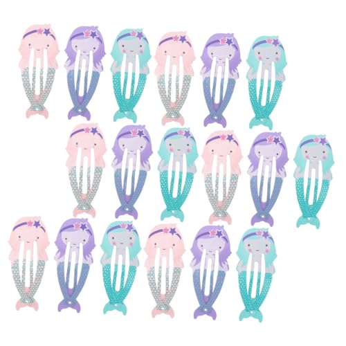 GALPADA 18 Stück Teiliges Meerjungfrauen Haarclip für Mädchen Bunte Haarschmuck Accessoires Langlebig Bruchfest Dekorativ für Alltag Party Weihnachten und Rollenspiele von GALPADA