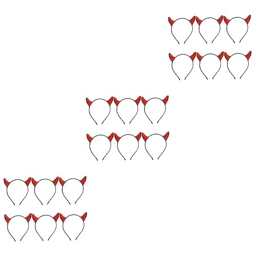 GALPADA 18 Stk Stirnband Aus Teufelshorn Haarspange Aus Horn Stirnband Mit Dämonenhörnern Gruseliges Stirnband Haarreif Aus Ochsenhorn Haarnadel Europäisch Und Amerikanisch Stoff Mann von GALPADA