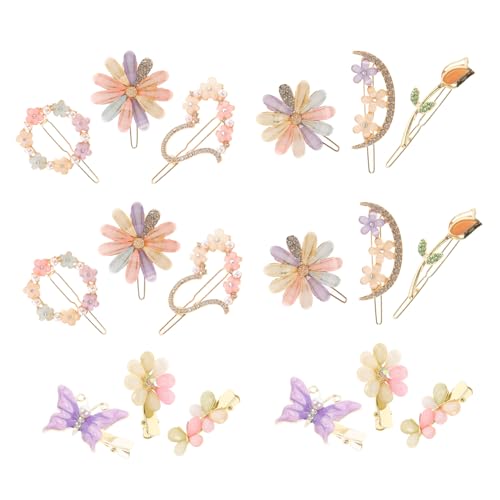 GALPADA 18stücke Schmetterlings-haarspangen Mit Strass Metall Und Glitzer Dekorative Haarspangen Für Damen Und Mädchen Für Hochzeit Party Und Verschiedene Frisuren von GALPADA