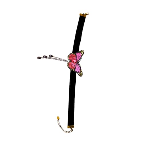 GALPADA 1Stk Schmetterlingskette weiße Halskette für Frauen Mädchen Halskette Halsketten personalisierte halskette eine Halskette dekorative Halskette Schmetterlingshalsanhänger Mode rot von GALPADA