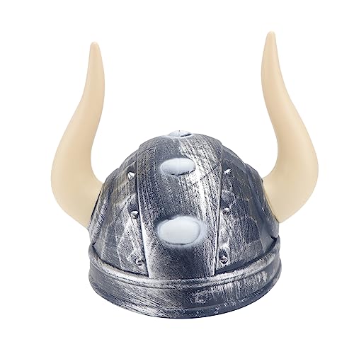 GALPADA 1Stk festliche Helmmütze Hörner Piratenhut Wikingerhut Kappe Kostüm verkleidung faschingshut Kopfbedeckung aus Ochsenhorn Piratenhelm für PVC-Kunststoff Golden von GALPADA