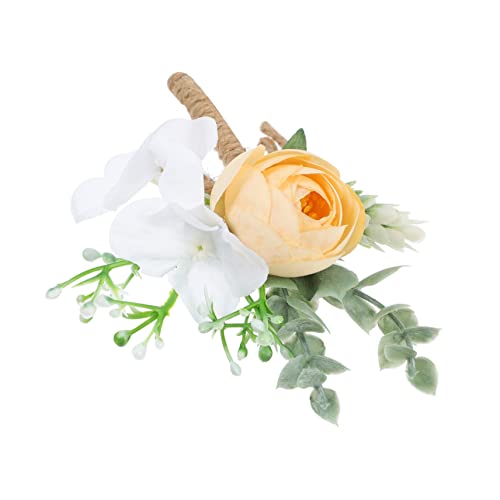 GALPADA 1stück Hochzeits-boutonniere Für Männer Elegante Ansteckblume Aus Kunstseide Dekorative Blume Für Braut Und Bräutigam Für Hochzeitsfeiern Und Besondere Anlässe von GALPADA