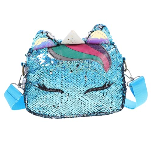 GALPADA 1stk Einhorn Glitzer Geldbörse Einkaufstasche Für Frauen Damen Geldbörsen Umhängetasche Für Damen Süßer Rucksack Regenbogen Geldbörse Handtaschen Schultertaschen Fräulein Mädchen von GALPADA