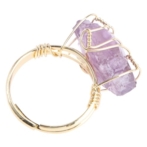 GALPADA 1Stk natürlicher Kristallring bastelutensilien handarbeiten Frauen Aussage Geschenke für Freunde Geschenke für Freundinnen Damenring chakra Ringe Handbuch Schmuck schmücken Violett von GALPADA