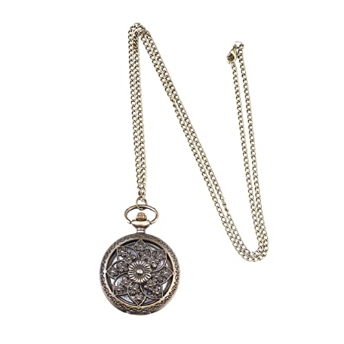 GALPADA Retro-taschenuhr Mit Ausgehöhlter Zinklegierung Klassische Zarte Quarz-taschenuhr Vintage-Design Mit Exquisiten Details Lange Kette Zum Tragen Am Hals von GALPADA