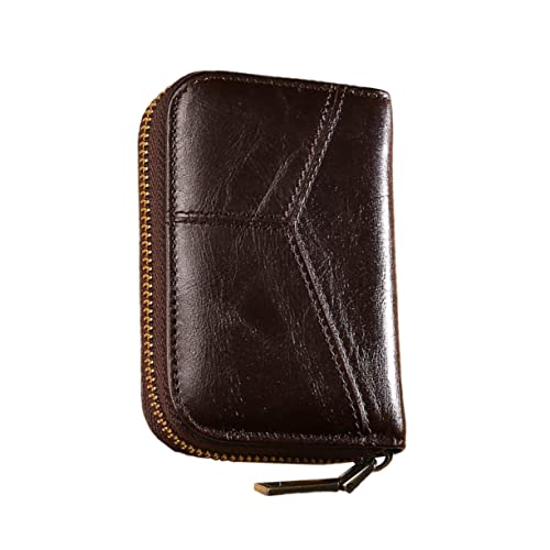 GALPADA 1stück Leder Reißverschluss Münz Und Kartenetui Multifunktionale Aufbewahrung Für Bargeld Karten Und Münzen Kompakte Tasche Für Büro Reisen Und Alltag Kartenfächer Leicht von GALPADA