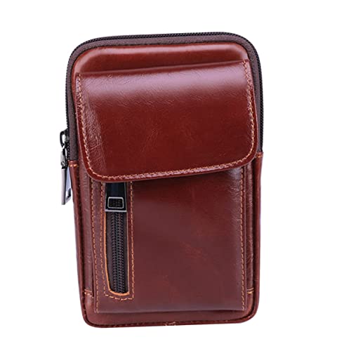 GALPADA 1stück Retro Stil Herren Bauchtasche Aus Echtem Rindsleder Multifunktionale Hüfttasche Für Outdoor-Sport Reisen Und Alltag Leicht Und Strapazierfähig Mit Schnalle Für Schlüssel von GALPADA