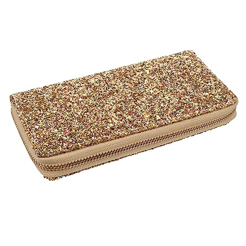 GALPADA 1stück Stylischer Damen Geldbeutel Mit Reißverschluss Modischer Glänzender Handtaschen Geldbeutel Für Frauen Für Karten Münzen Und Scheine Langlebiges Pu-Material Perfektes von GALPADA