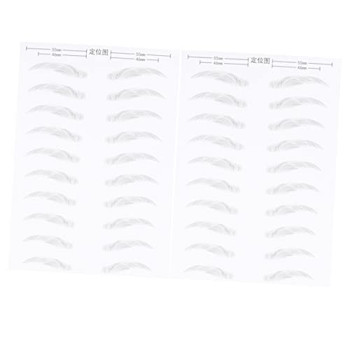 GALPADA 2 Blätter Simulierter Augenbrauen -patch Augenbrauen-kit Zeichnung 3d-aufkleber Für Augenbrauen Schablone Aufkleber Für Augenbrauentattoos Augenbrauenaufkleber Wasserfest Schwarz von GALPADA