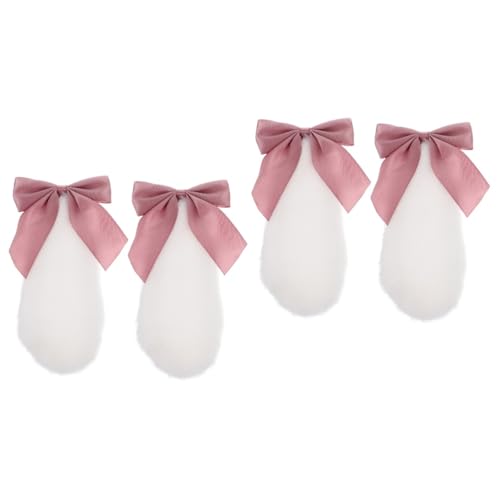 GALPADA 2paare Niedliche Plüsch-haarspangen Mit Lolita-bow Und Kaninchenohren Für Mädchen Haaraccessoires Für Halloween Kostümpartys Und Festliche Anlässe von GALPADA