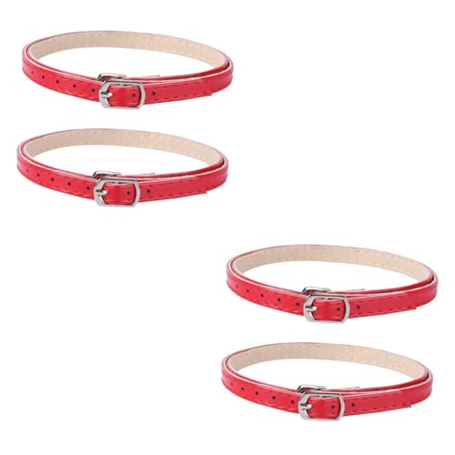 GALPADA 2 Paar Überkreuzte High-heel-riemen Schwarze Absätze, Spitzenabsätze Mit Dickem Absatz Ersatz-knöchelriemen Für Fersen Knöchelriemen, Gürtelband Für Absätze Anti- Pu Gurt Damen Rot von GALPADA